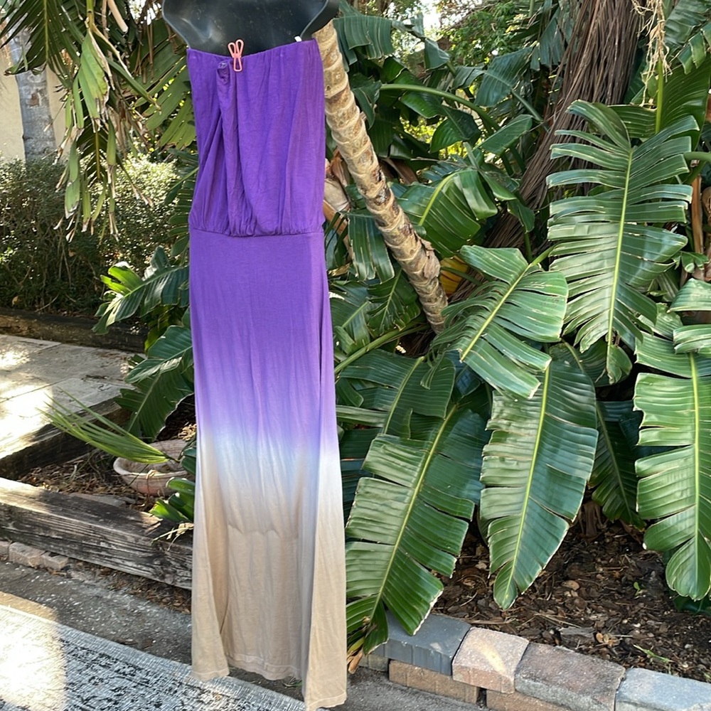 Young fabulous and broke strapless, ombre maxi dress - Picture 4 of 7